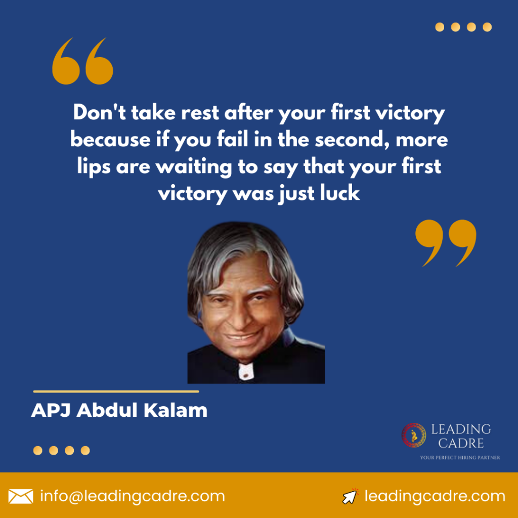 Leadership Quotes by APJ Abdul Kalam
